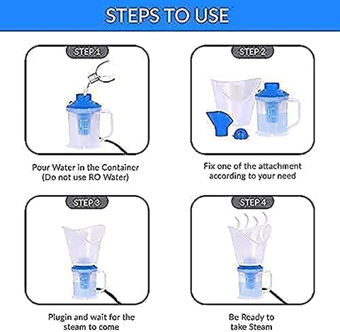 3 In 1 Steam Vaporizer, Nose Steamer, Cough Steamer, Nozzle Inhaler & Nose vaporizer machine for cold and cough