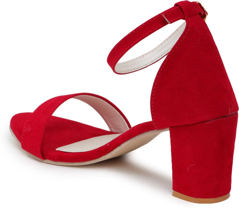 Funku Fashion Casual Stylish Suede Block Heel Sandals for Women